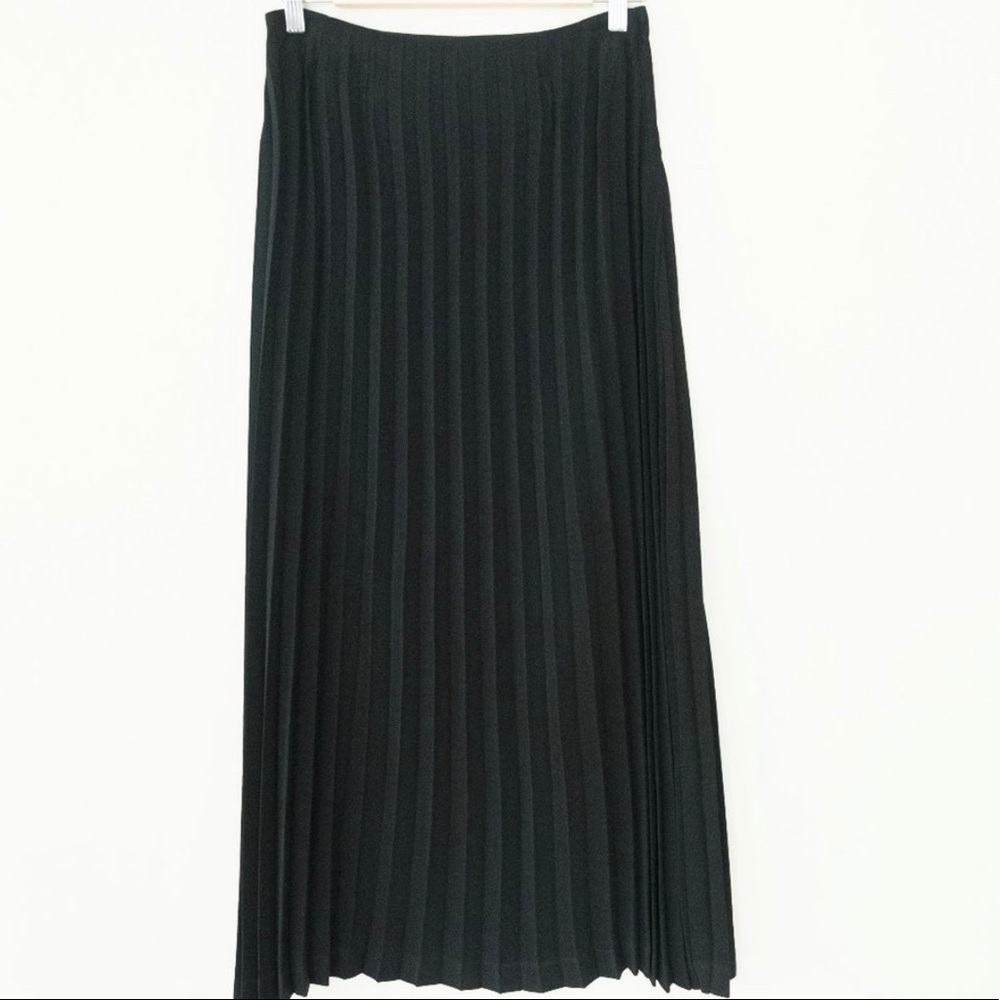 Margaret O'Leary Black Pleated Maxi Skirt